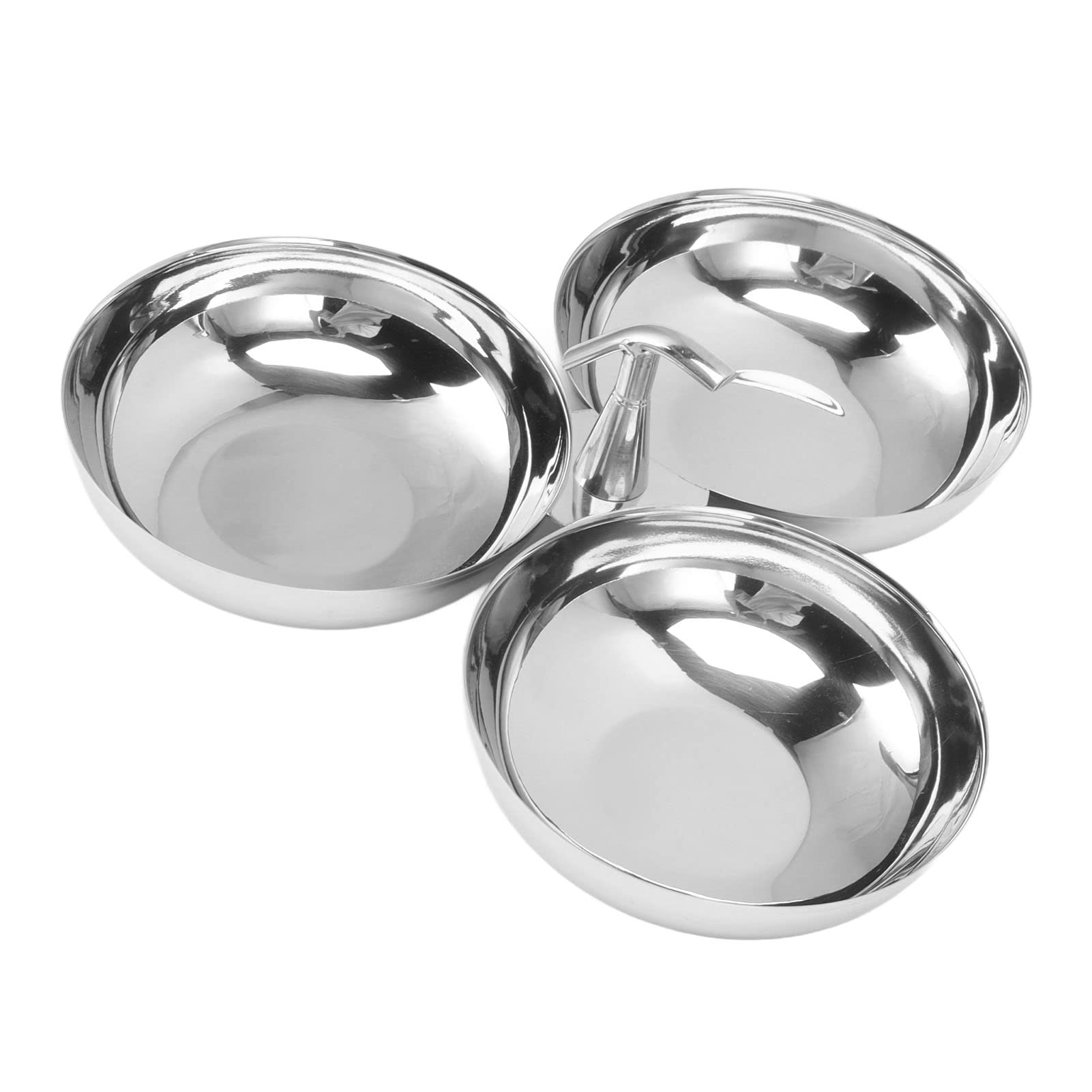 HAOHIZE Snack Bowl Fruit Plate, 3 in 1 Portable Stainless Steel Fruit Plate Fruit Bowl Snack Plate Fruit Plate for Fridge for Candy for Home for Barbecue for Fruit 20x3cm / 7.9x1.2 (Style 1)