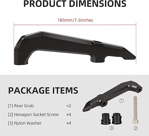 Miniatura 6 de INKUDRI Barra de agarre para asiento trasero Grom 2024 2023 Grom 2022 Grom barras de agarre para asiento trasero de pasajero MSX125 Grom barra de