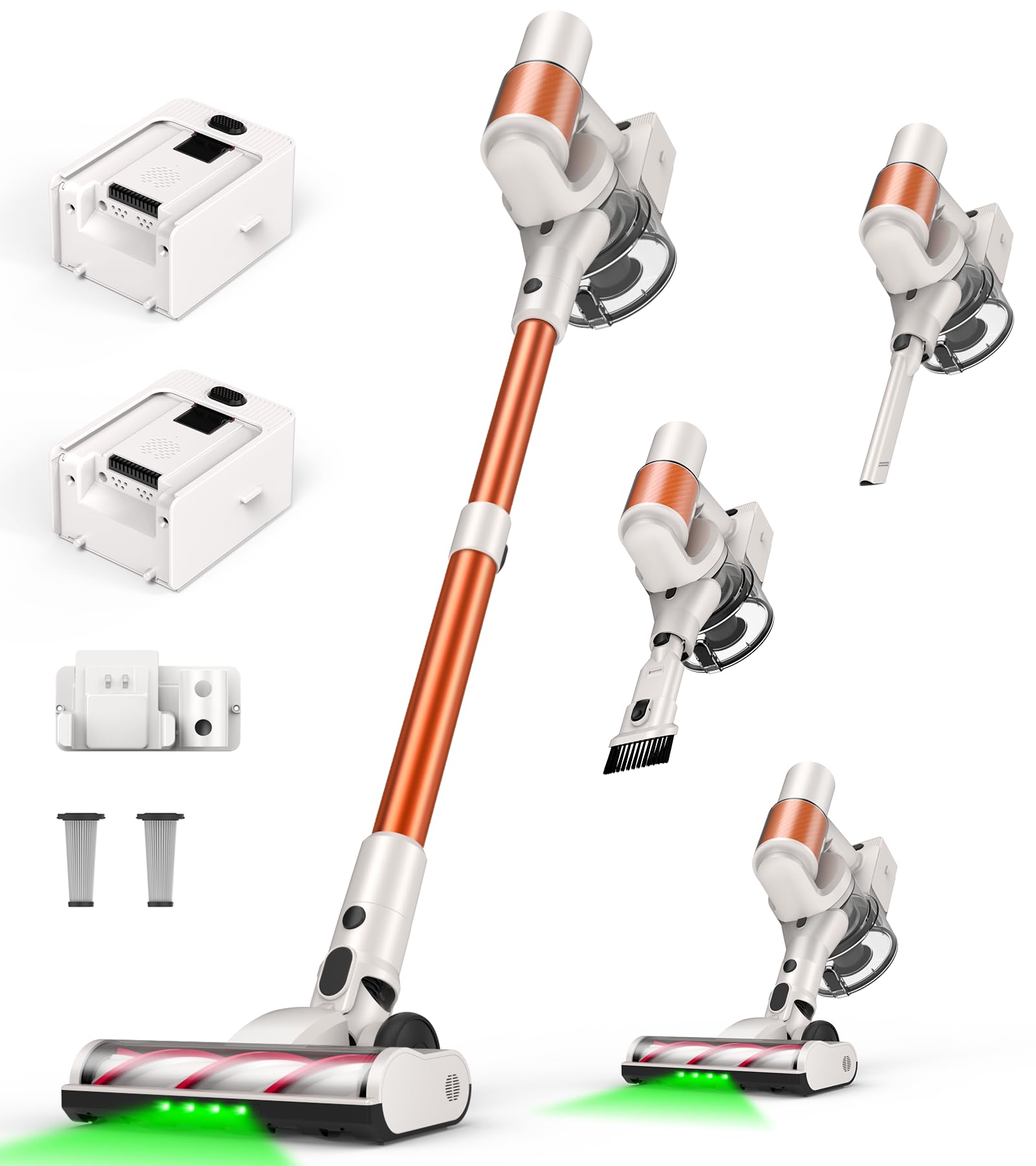 AOKOAK cordless vacuum with two batteries
