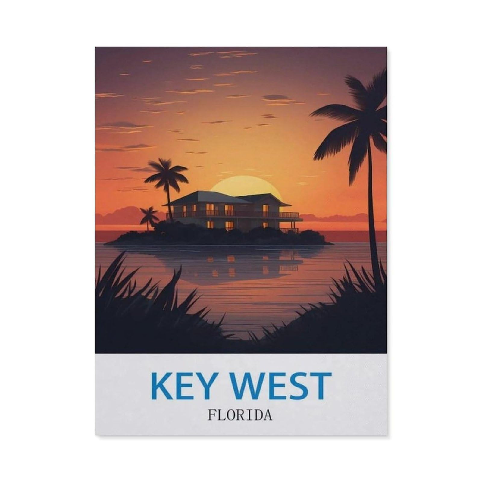 BEAYODKP DIY Diamond Painting，Key West Florida（30x40cm）