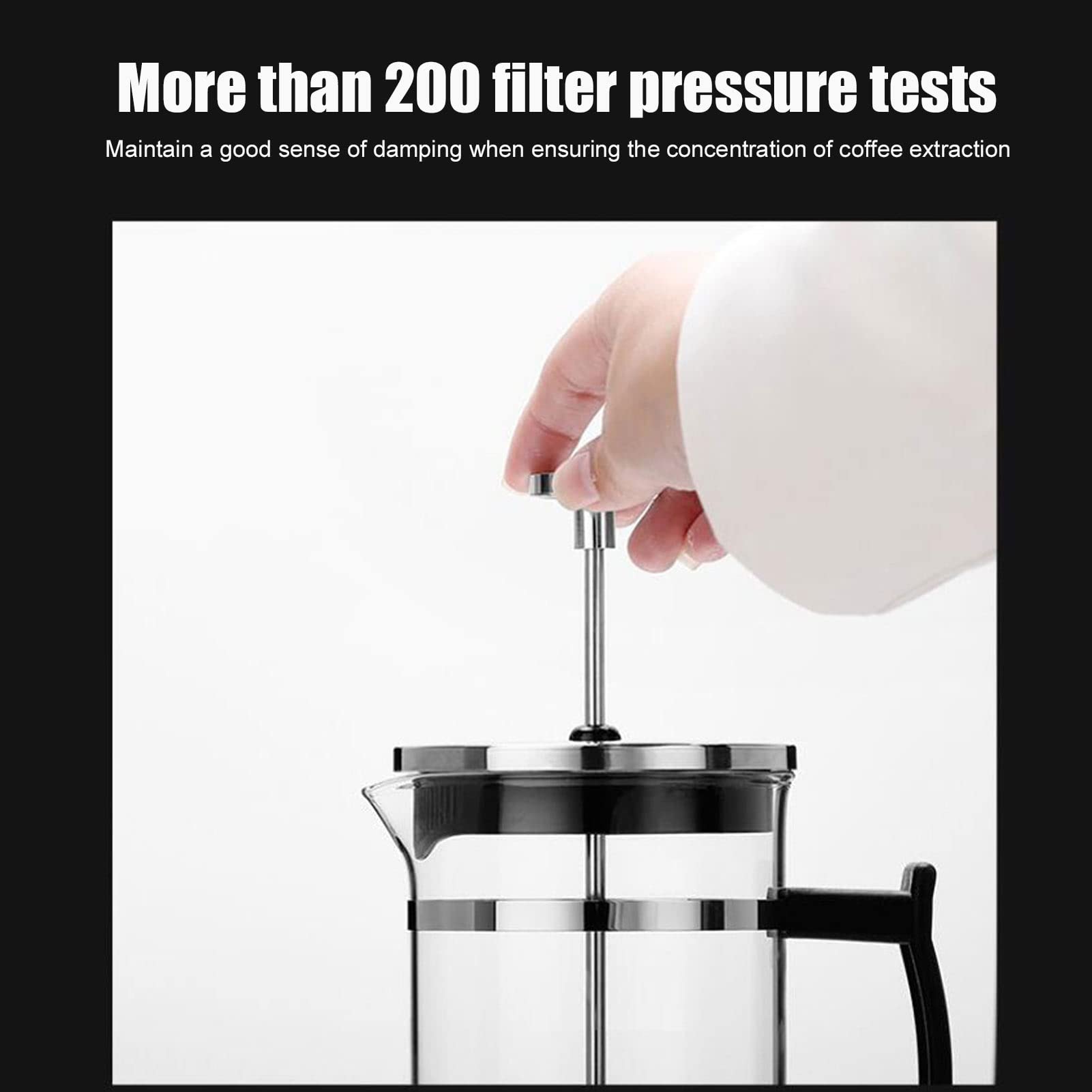 French Press Coffee/Tea Maker, Stainless Steel French Press Coffee Maker, Heat Cold Coffee Brewer Camping Coffee Press Pot with Double Layer Filtration Design, for Home Office Coffee shop