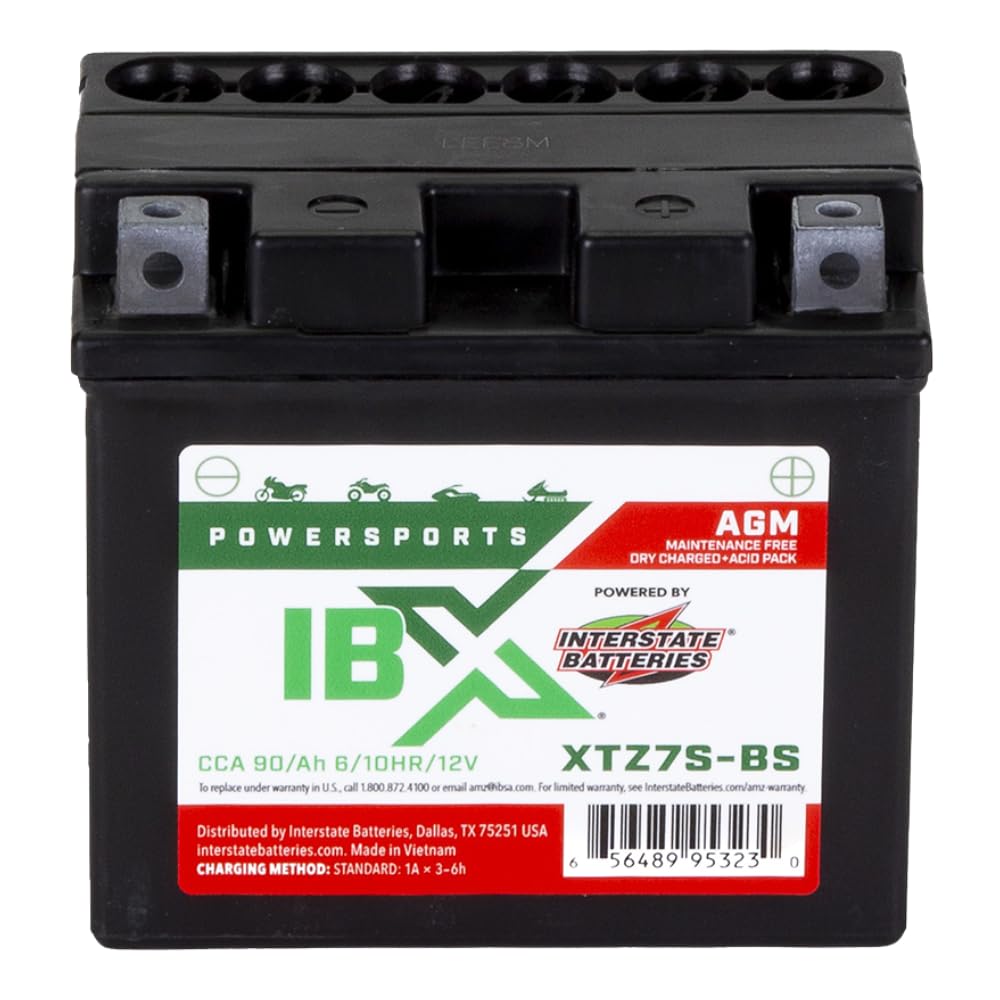 Amazon.com: Interstate Batteries YTZ7S-BS 12V 6Ah Powersports