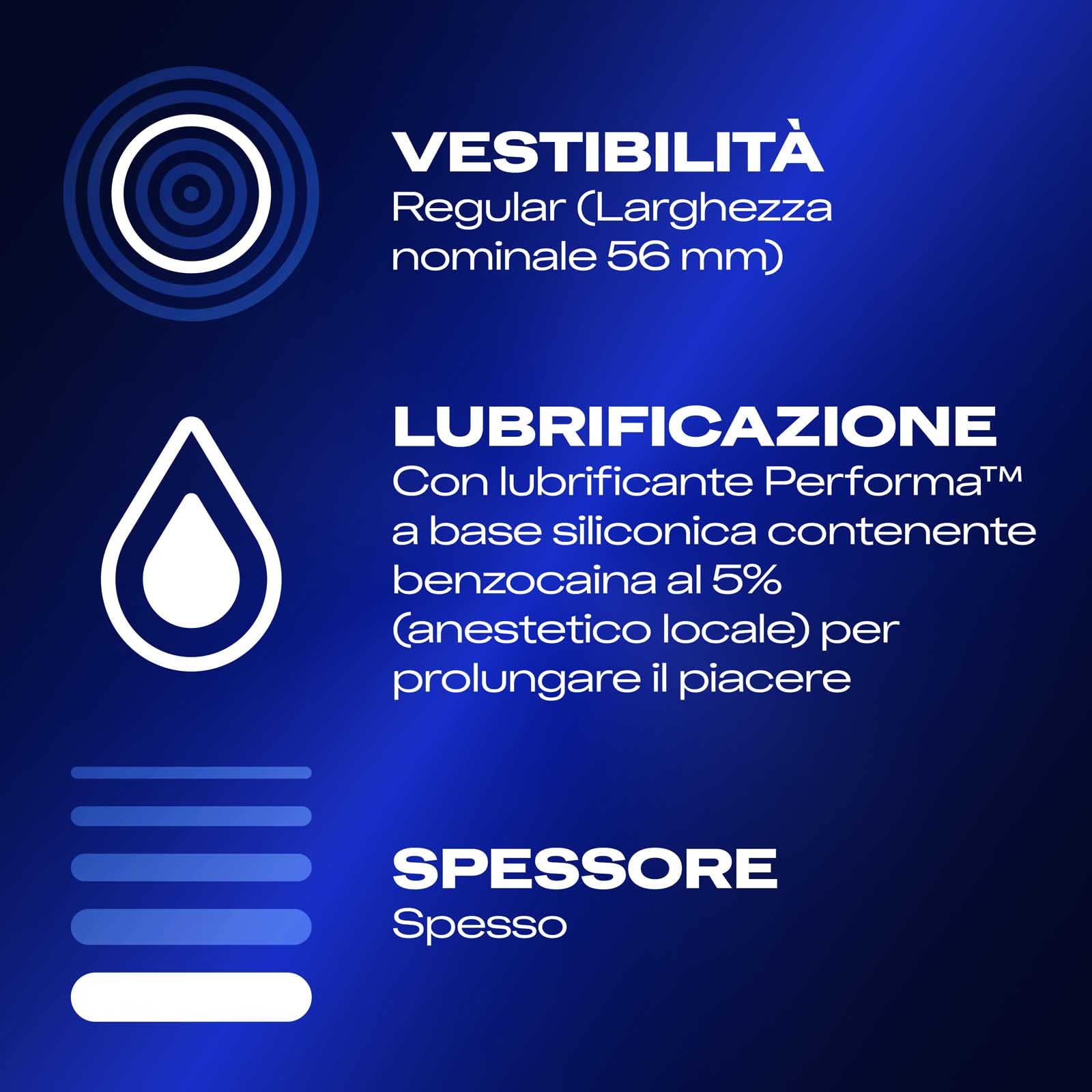 Durex Sync Preservativi Uomo Lattice Gomma Naturale Extra Lubrificati Forma Easy-On con Serbatoio e Rilievi Stimolanti Vestibilità Regular Spesso - 4 Confezioni da 10 Profilattici
