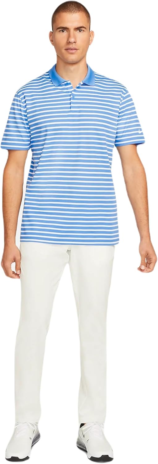 Nike Dri-FIT Victory Stripe Polo, University Blue/White, X-Large - Image 5