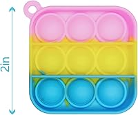 Vista 2 de 30 piezas de juguetes para ansiedad de burbujas para reventar, llavero de silicona pequeño a granel para bolsas de regalo, premios de aula