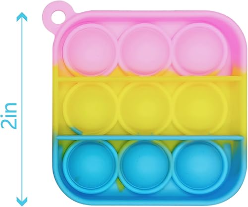 Miniatura 2 de 15 juguetes para ansiedad de burbujas para reventar para recuerdos de fiesta llavero pequeño de silicona a granel para premios de aula relleno de