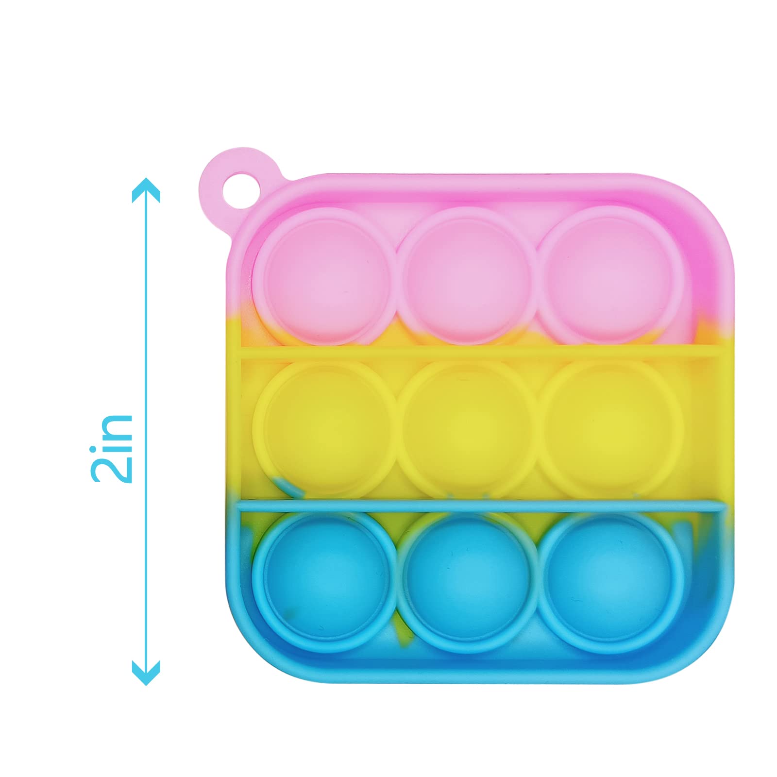 120 Pcs Mini Pop Bubble Fidget Toys for Party Favors, Small Silicone Pop Keychain Bulk for Classroom Prizes,Goodie Bag Fillers Halloween Christmas Valentine Gift for Kid 1