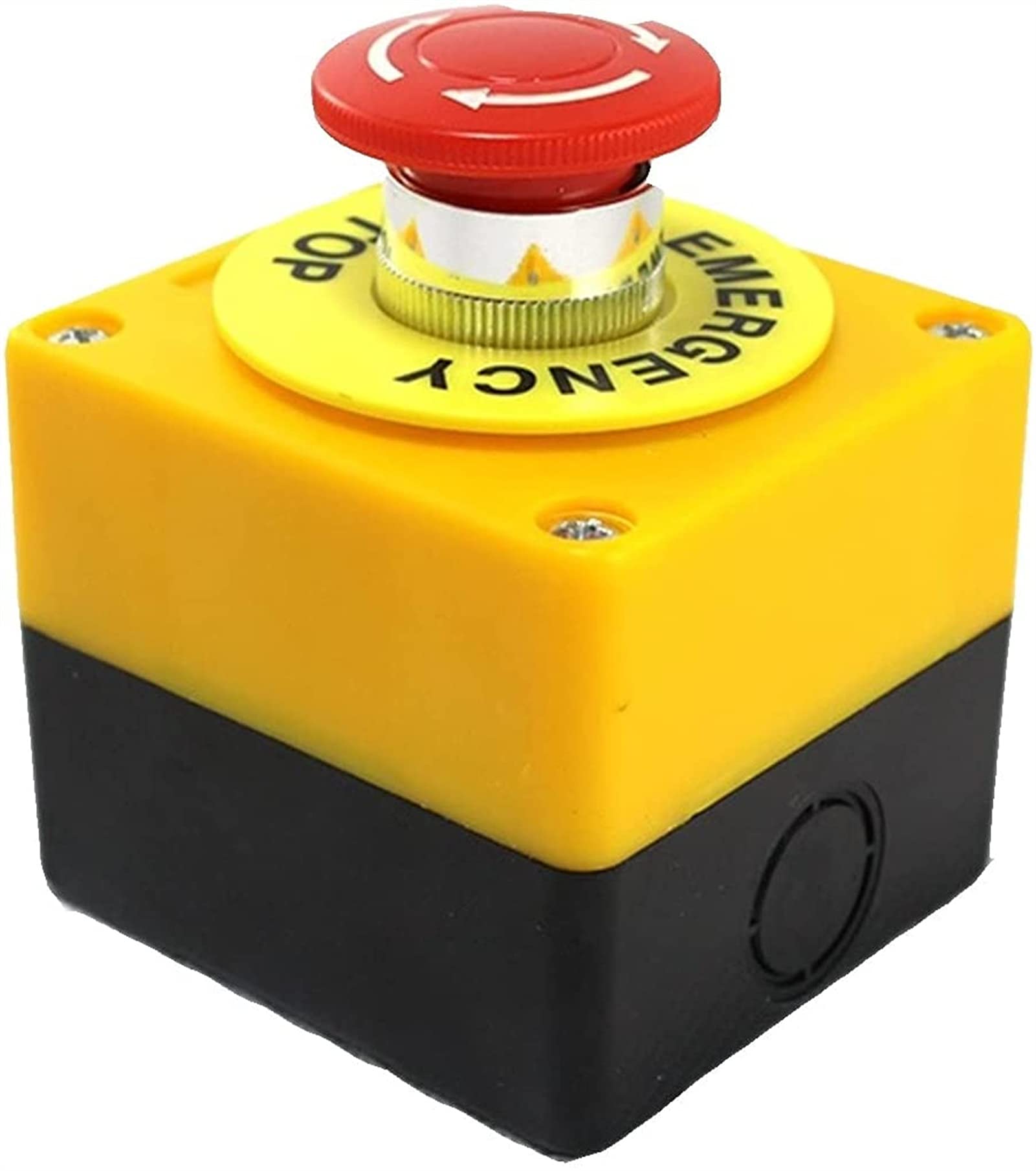 Botón de parada de emergencia de seta interruptor DPST NO NC caja impermeable CZKE