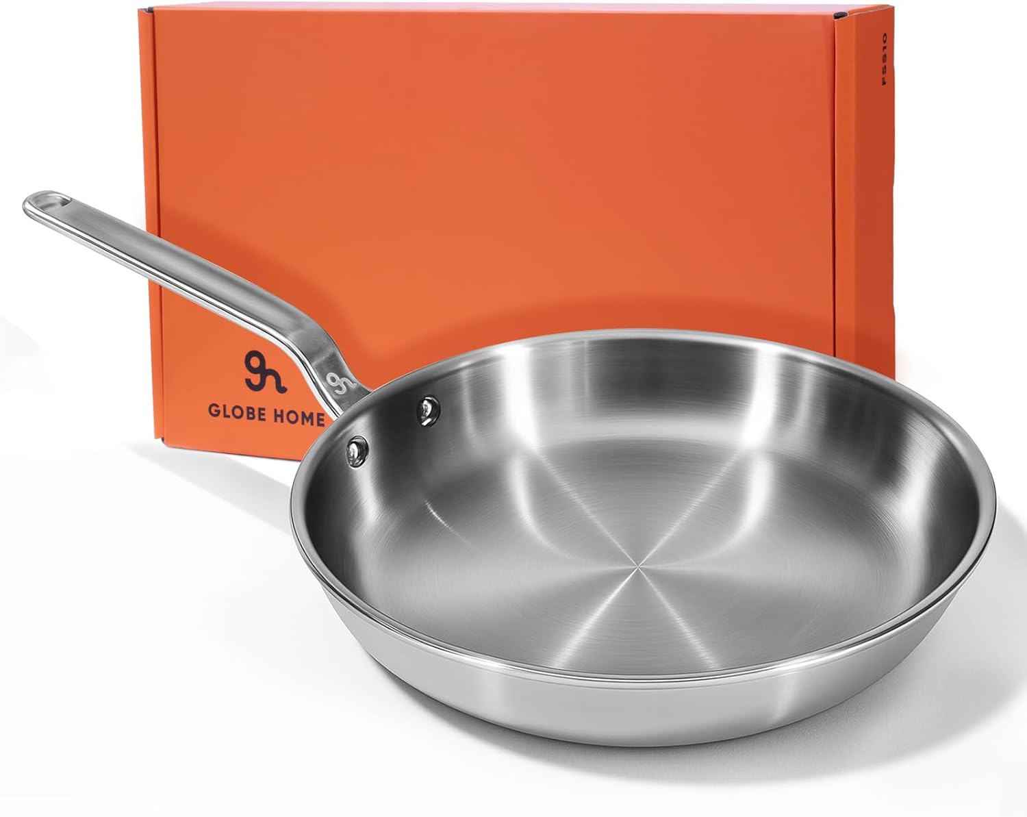 12 Inch stainless steel frying pan with 5-ply clad construction