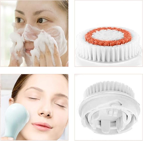 Facial Cleansing Brush Head Replacements Compatible with Clarisonic Mia 1, Mia 2, Mia Fit, Alpha Fit, Smart Profile Uplift, Deep Pore Face Brush Head Replacement Cleaning Tool (3 Pack)