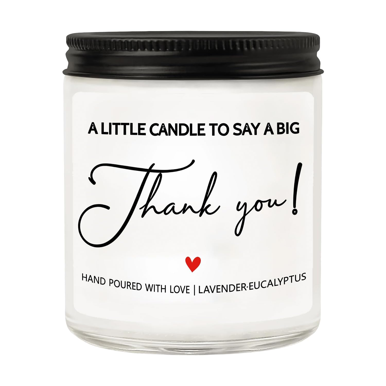 Thank You Gifts for Women Men Lavender Scented Candle Thankyou Gift Soy Wax Scented Candle Present for Mum Friends Colleagues Teacher, 3.5oz