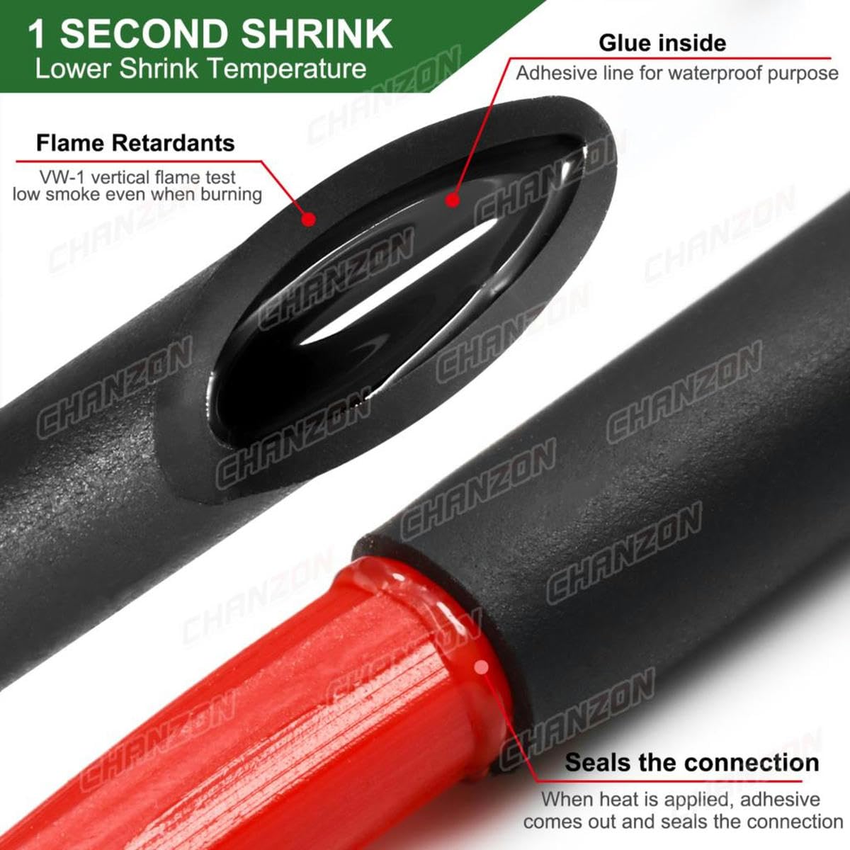 Tubo termorretráctil 3:1 de 12,7-100 mm con pegamento Rollo de tubo de alambre forrado con adhesivo de doble pared Manga de cable de grado marino 1,22 M-Negro-90 mm-1,22 m