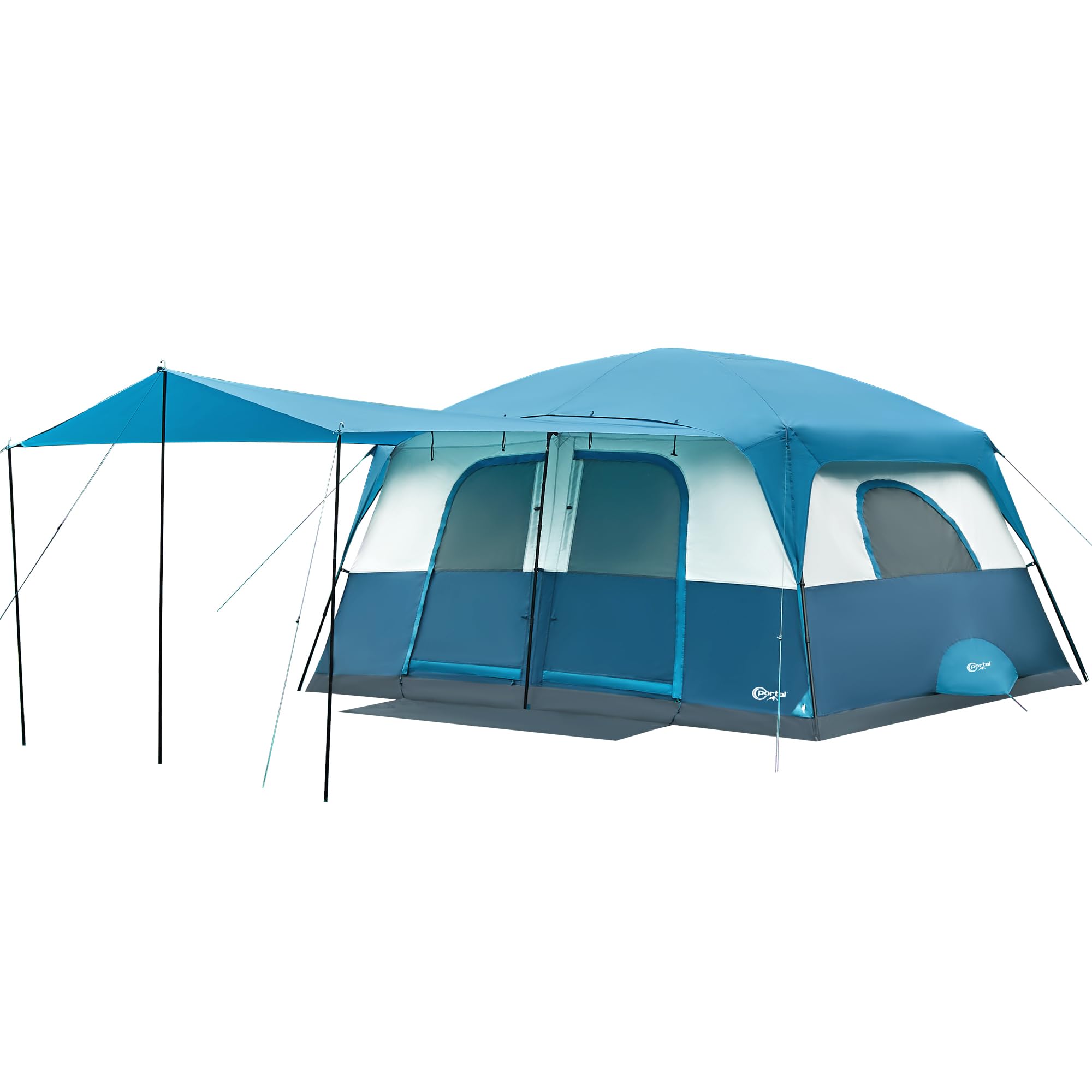 PORTAL 8 Person Tents for Camping, Easy Setup Cabin Tent with Large Porch, 2 Room, Waterproof Family Camping Tent for Outdoor Camping, PatioGlobal Recycled StandardGlobal Recycled StandardGlobal Recycled Standard