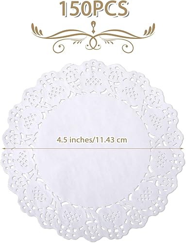 Miniatura 2 de Sibba Doilies - Fundas para alimentos, 150 unidades, bandejas desechables de papel, forros de postres de Navidad, manualidades, tazas, platos de