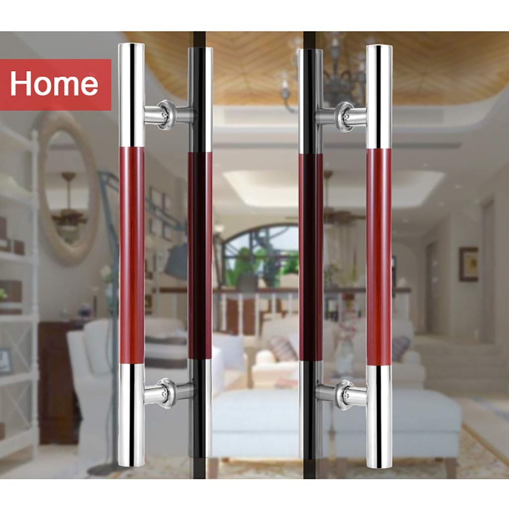 Maniglia per porta scorrevole per porta del fienile Ferramenta per porta, maniglia a tubo tondo in acciaio inossidabile resistente Maniglia per porta in vetro per hotel semplice per ufficio