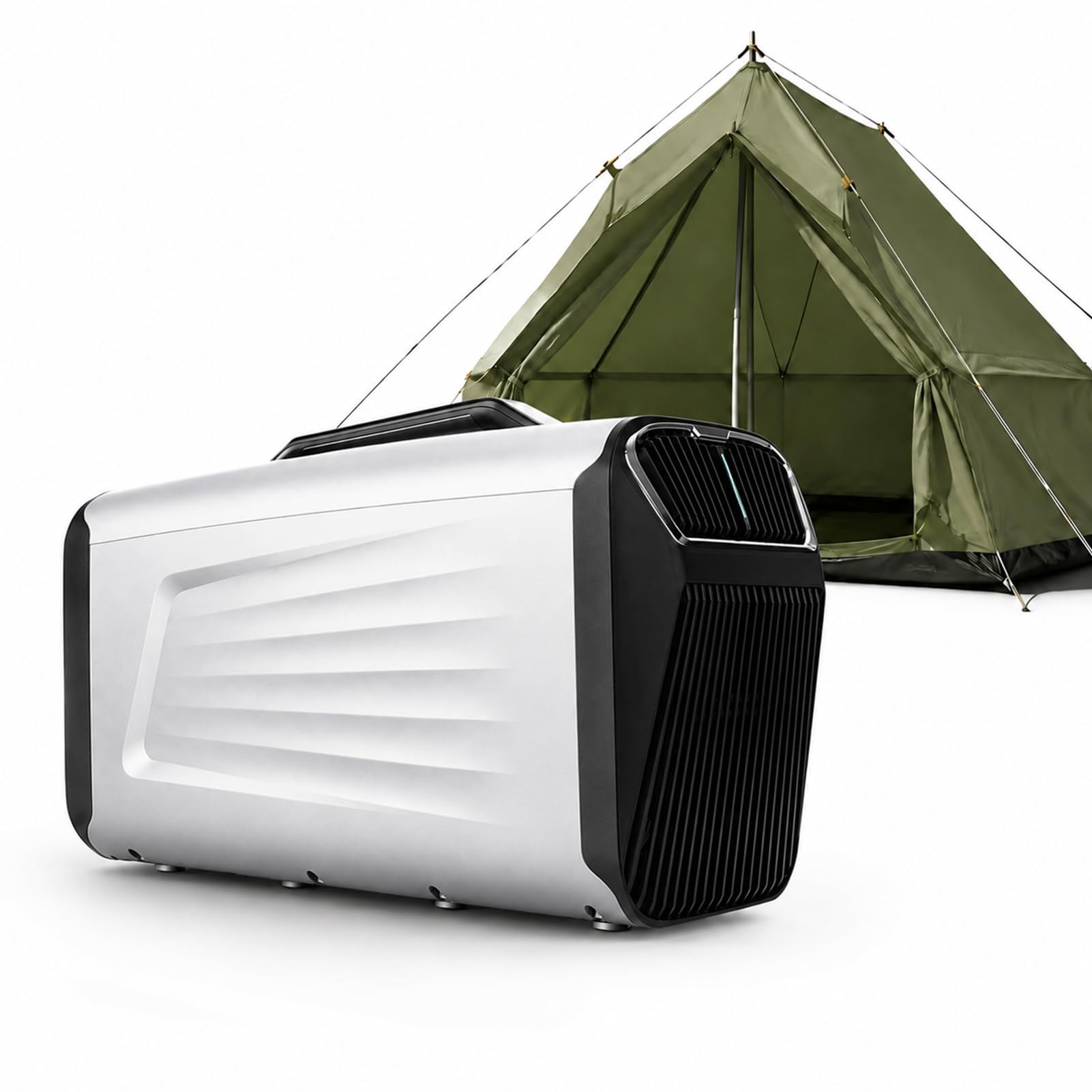 Climatizzatore Portatile 5200 BTU, Condizionatore Compatto 12V/24V/220V, Condizionatore d'Aria, 400W Silenzioso per Camper Tenda Van, 4-in-1 Raffreddamento Deumidificazione Ventola Sleep
