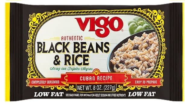 Miniatura 4 de Vigo - Mezclas de arroz auténticas, arroz amarillo, beand rojo y arroz, frijoles negros y arroz y arroz mexicano (paquete de 4) - con espátula de