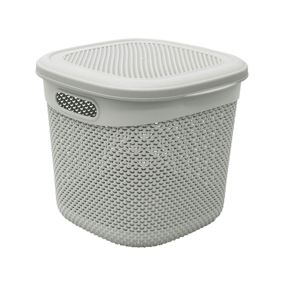 JVL Homewares Droplette Storage Basket 15L Grey