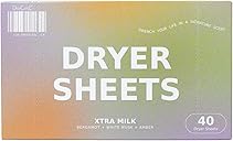DedCool Dryer Sheets | Xtra Milk | 40 Count | Non-Toxic, Vegan Fabric Softener Sheets | Bergamot, Vanilla & Amber Scent | Softens & Freshens