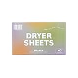 Dryer Sheets | Xtra Milk | 40 Count | Non-Toxic Vegan Fabric Softener | Bergamot, Vanilla & Amber Scent | Gentle on Sensitive Skin | Softens & Freshens | Premium Laundry Supplies
