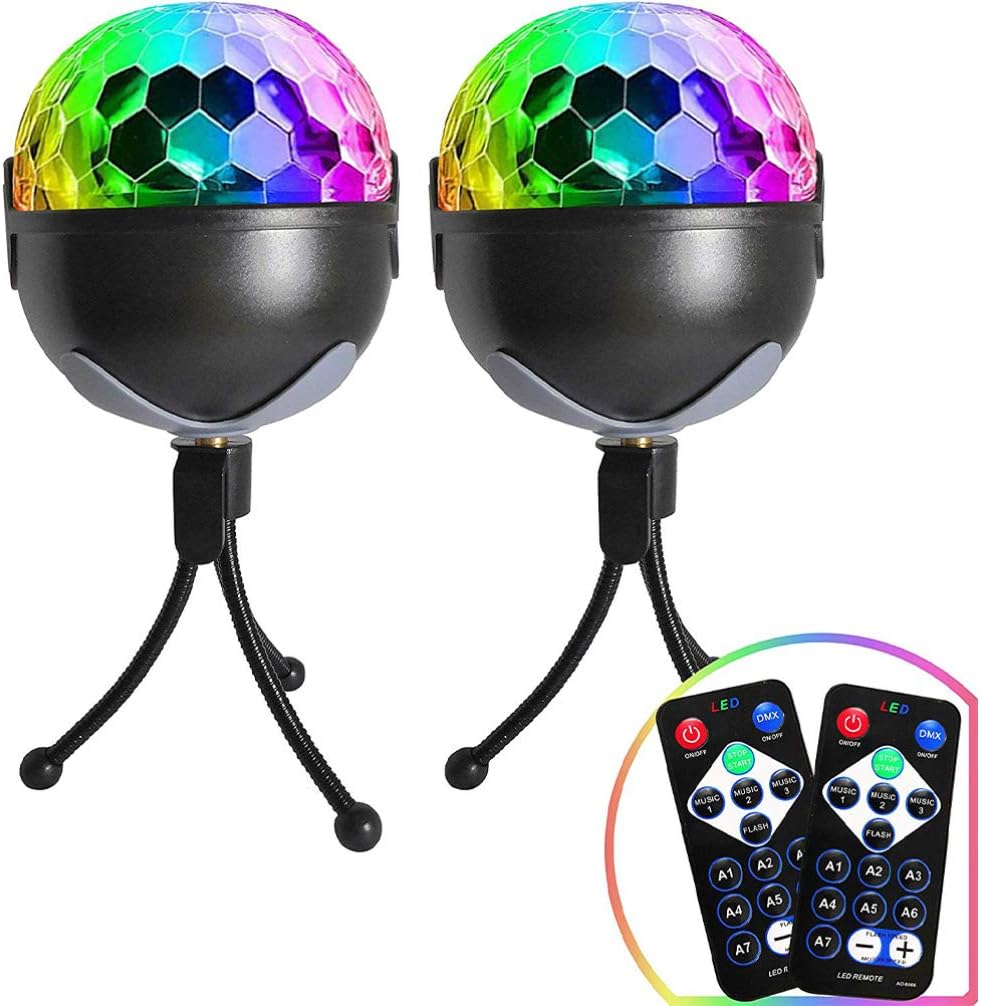 Uonlytech Sound Activated Lights Dj Lamp Disco Lights Disco Ball Strobe Light Disco Ball Lights Portable Projector Lamp 7 Modes Strobe Light Party Light Dancing Lights Sound and Light