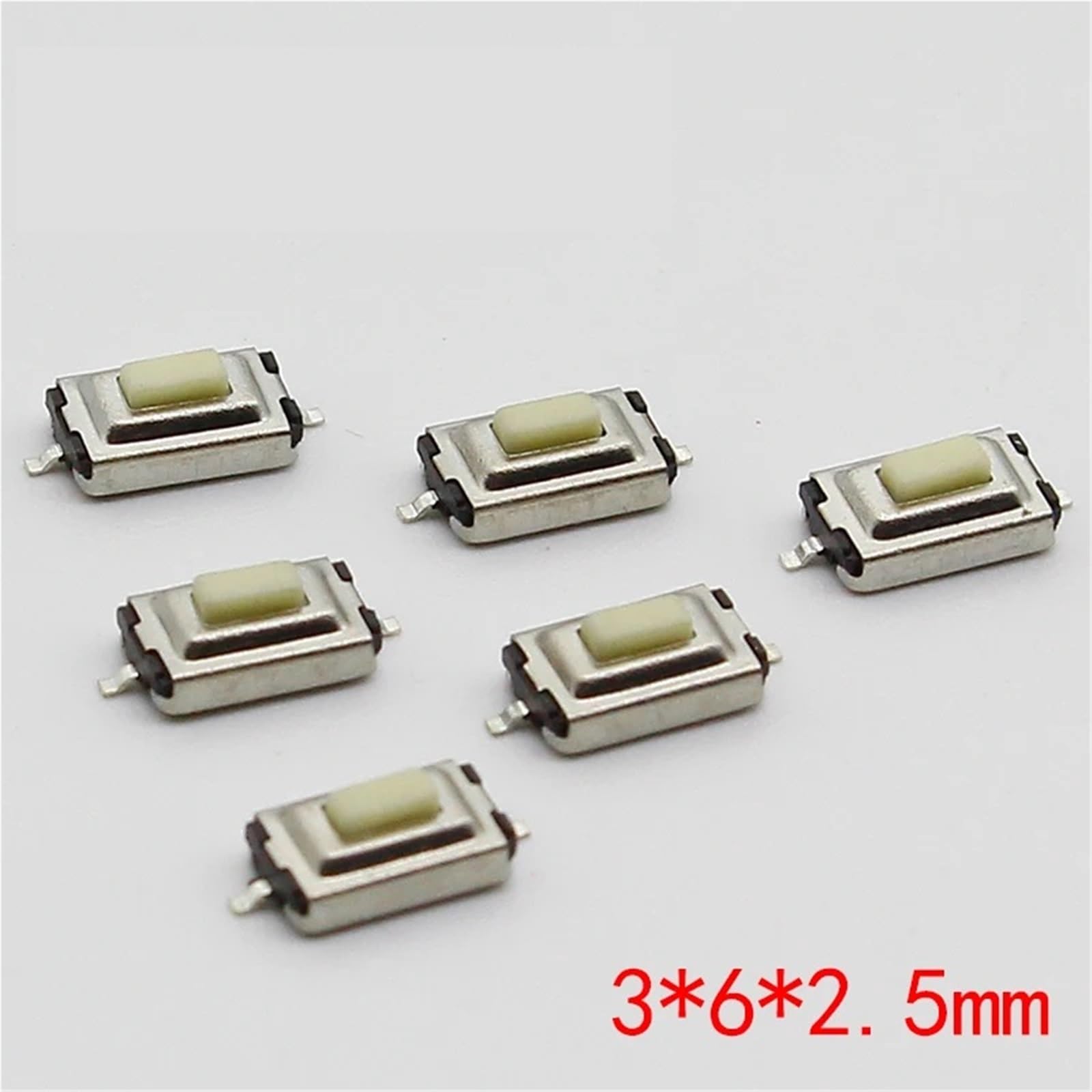 50 pz/lotto SMT 3x6x2.5MM 2PIN Tattile Tatto Pulsante Micro Interruttore G73 Auto-reset Momentaneo