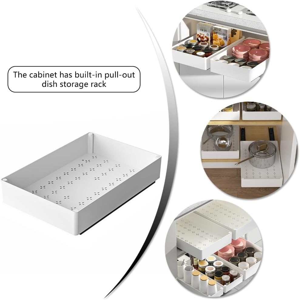 Kitchen Cabinet Pull Out Baskets Pullable Cabinet Shelf Drawer Convenient Kitchen Dishes Storage Holder Support