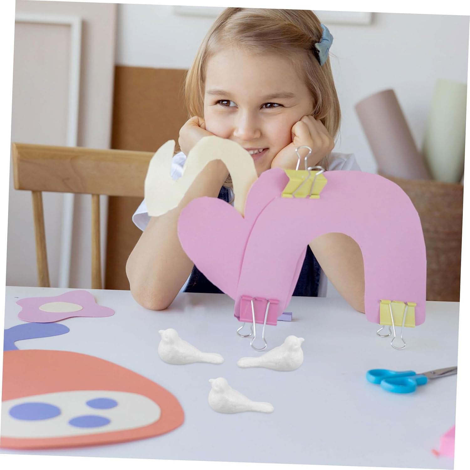 ARTSEWPLY Foam Birds Decor 6Pcs Small Bird Ornaments Unfinished DIY Painting Birds Crafts for Home Garden Party Decoration