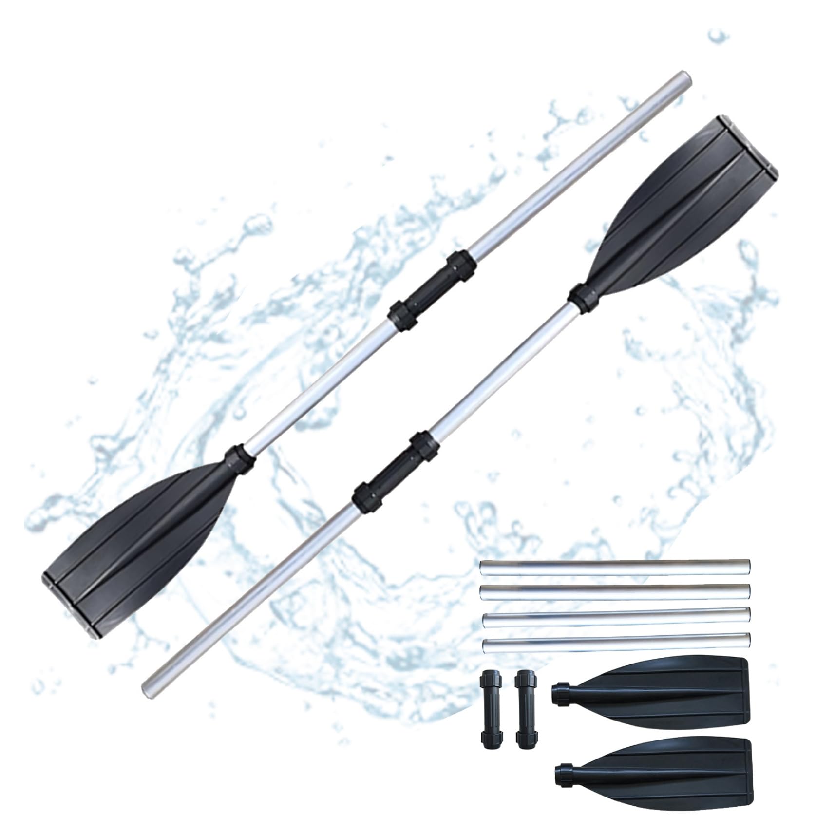 Pagaia for 2 Pezzi 126 cm in Lega di Alluminio Staccabile Regolabile Portatile Canoa addensata pagaie Leggere Confezione da 2 for Remo for gommone -