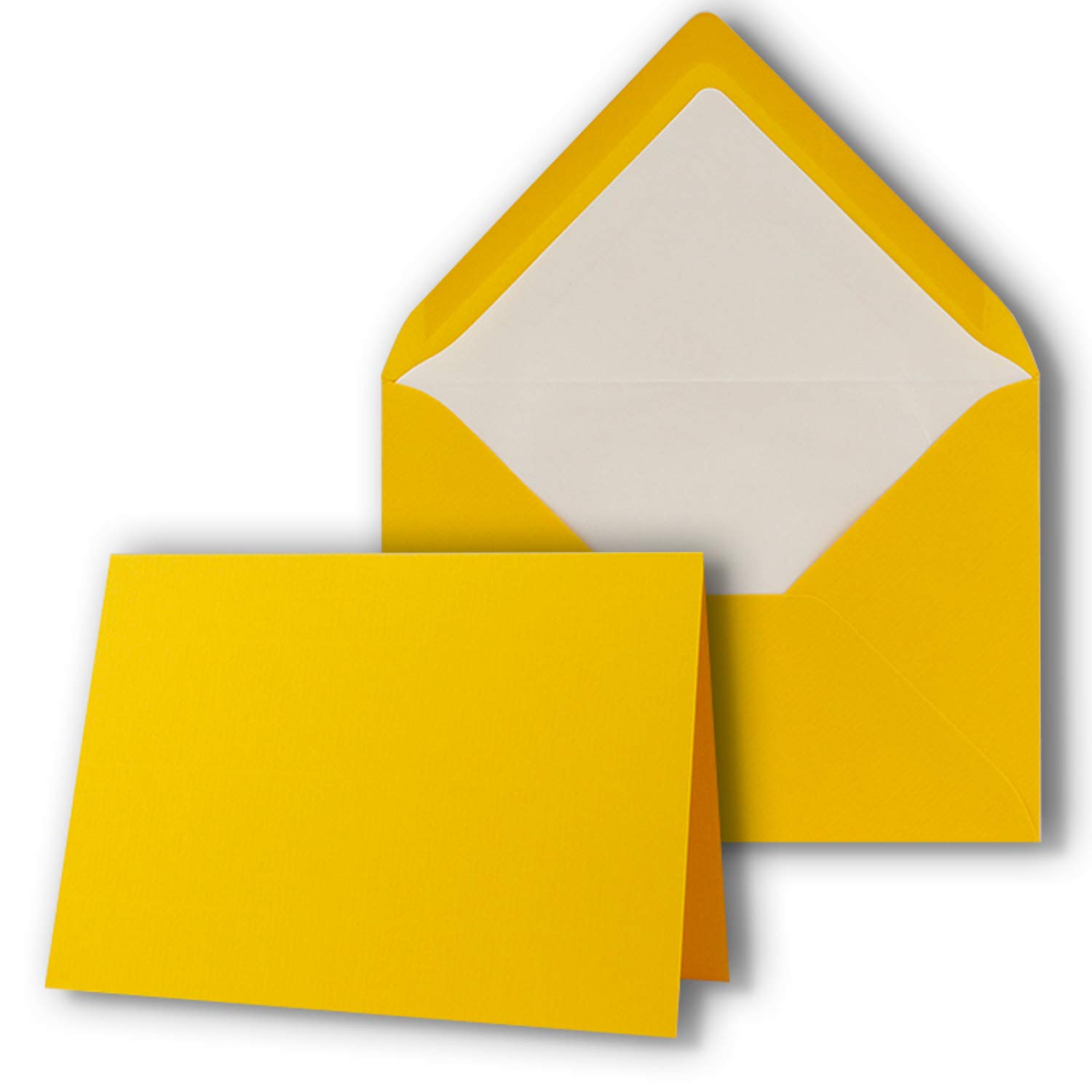 Lot de 100 enveloppes à lettres doublées, format B6, jaune, 12 x 17 cm, poids mouillé, papier vierge