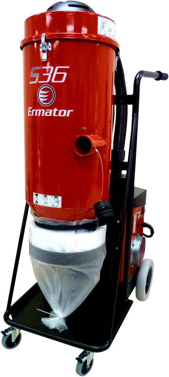 WerkMasterTM ErmatorTM S36 HEPA Vacuum, 5.1 HP, 230 V, 353 CFM