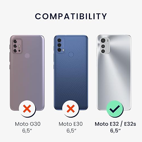 Miniatura 6 de kwmobile Funda compatible con Motorola Moto E32 - Funda protectora de silicona TPU suave y delgada - Negro mate