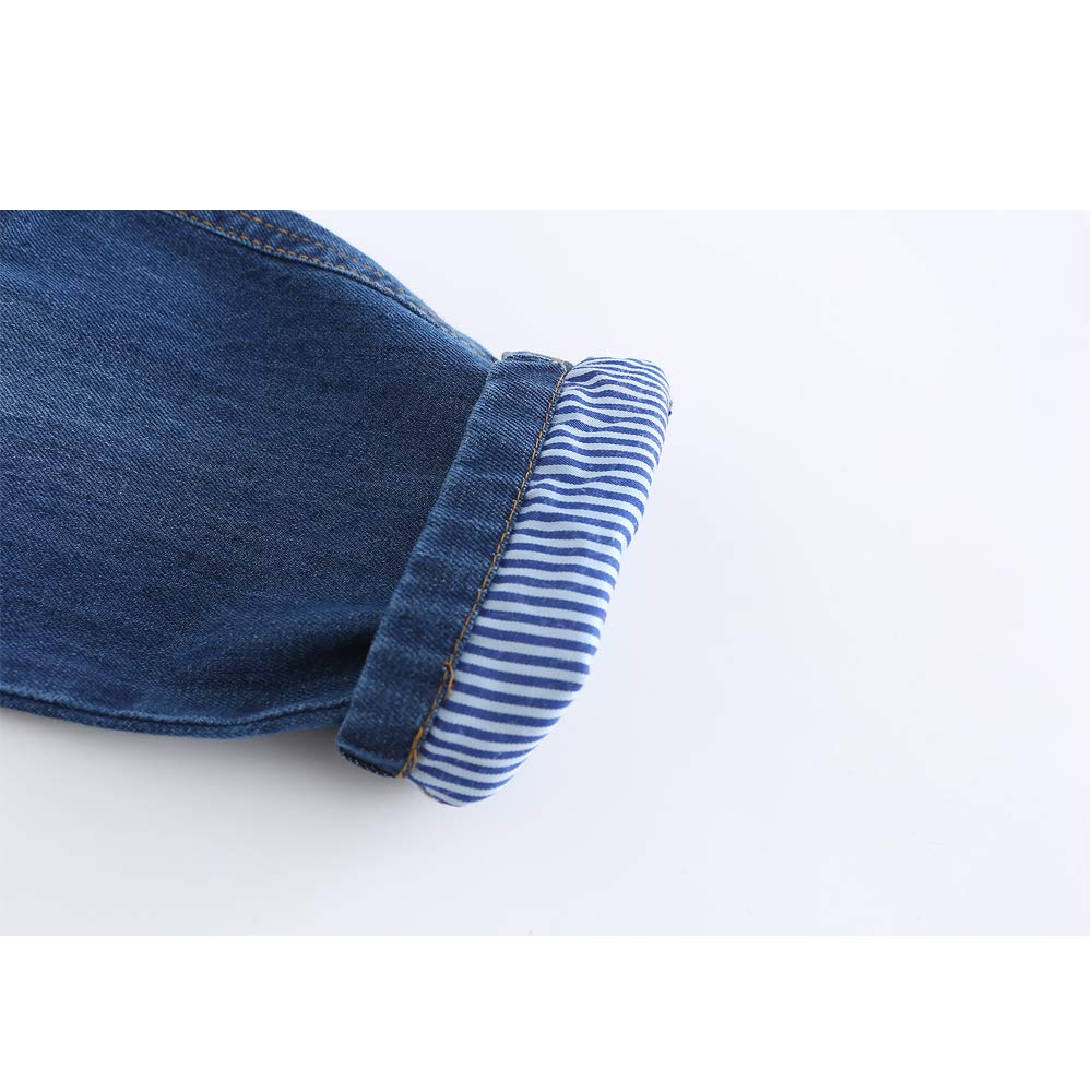 Grandwish salopette bambini tuta blu denim per ragazze ragazzi 2 anni-10 anni