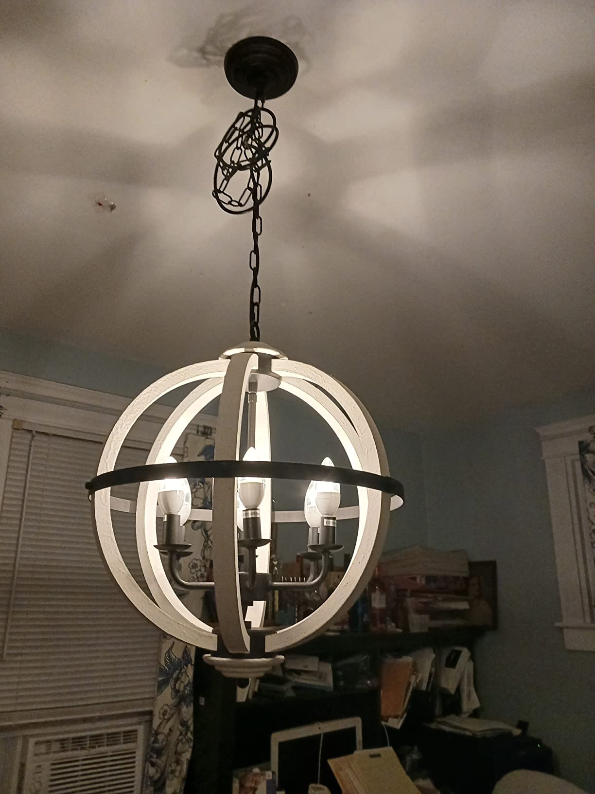 20/mo Finance PAUFUL Farmhouse Chandelier Light Fixtures，4Light Dining Room Light Fixtures