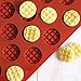 QELEG 2pcs Silicone Wax Melt Molds, 18 Cavities Mini Eggo Waffle Mold for Cookie, Chocolate, Candy and Gummy Mold