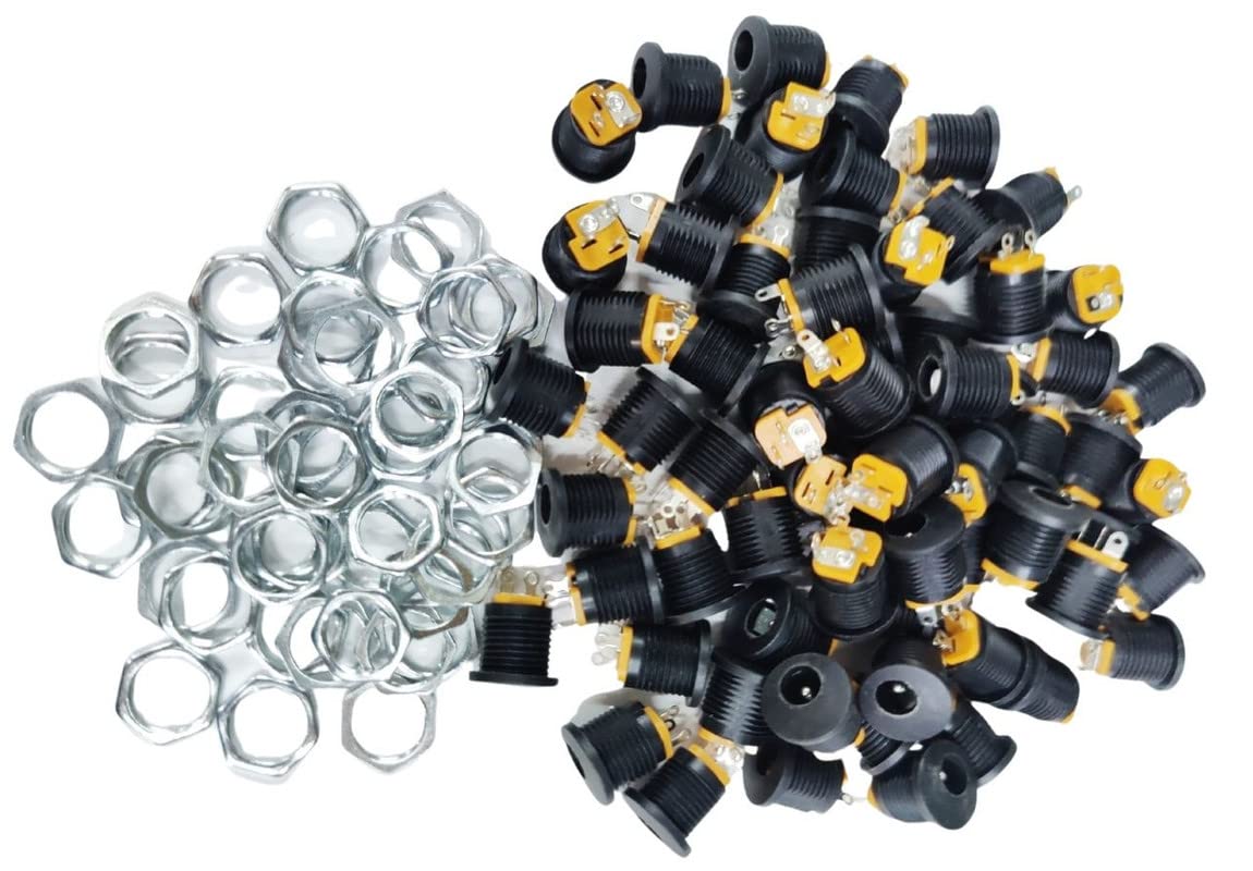 ESPtronics 50 Pcs 12V 3A 5.5 x 2.1mm Plastic Female Socket Female Jack Screw Nut Panel Mount Connector DC Pin Female Socket for Connector (B0BLYRYBVR) Amazon Price History, Amazon Price Tracker