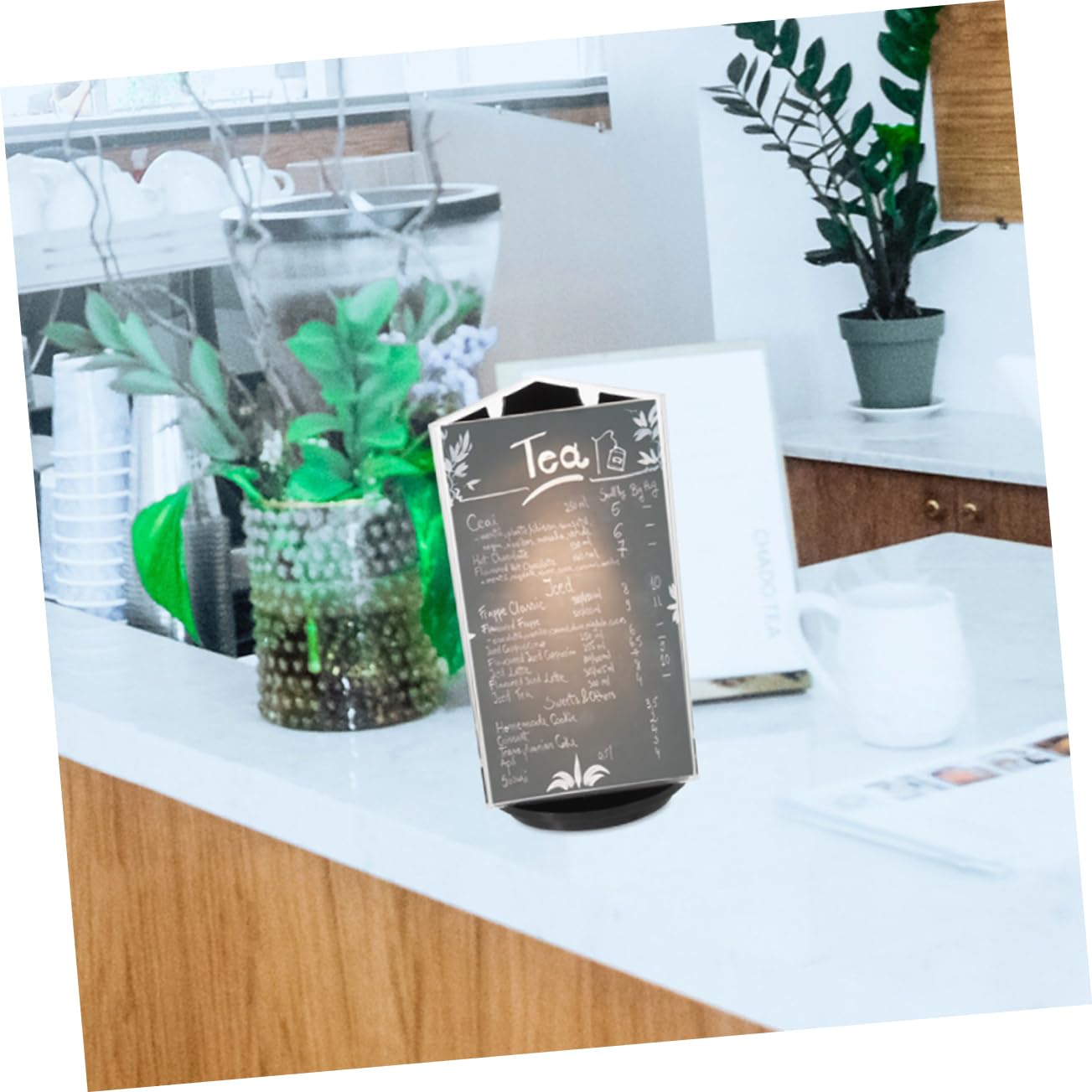 LALAFINA 4piezas Soporte De Menú Acrílico Restaurantes y Exhibidor De Carteles De Mesa Portaequipo De Transparente Diseño Estable y