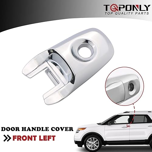 Miniatura 2 de TQPONLY Tapa cilíndrica de cerradura de manija de puerta exterior compatible con Ford Explorer Edge Flex Lincoln MKX 2008-2019 lado del conductor