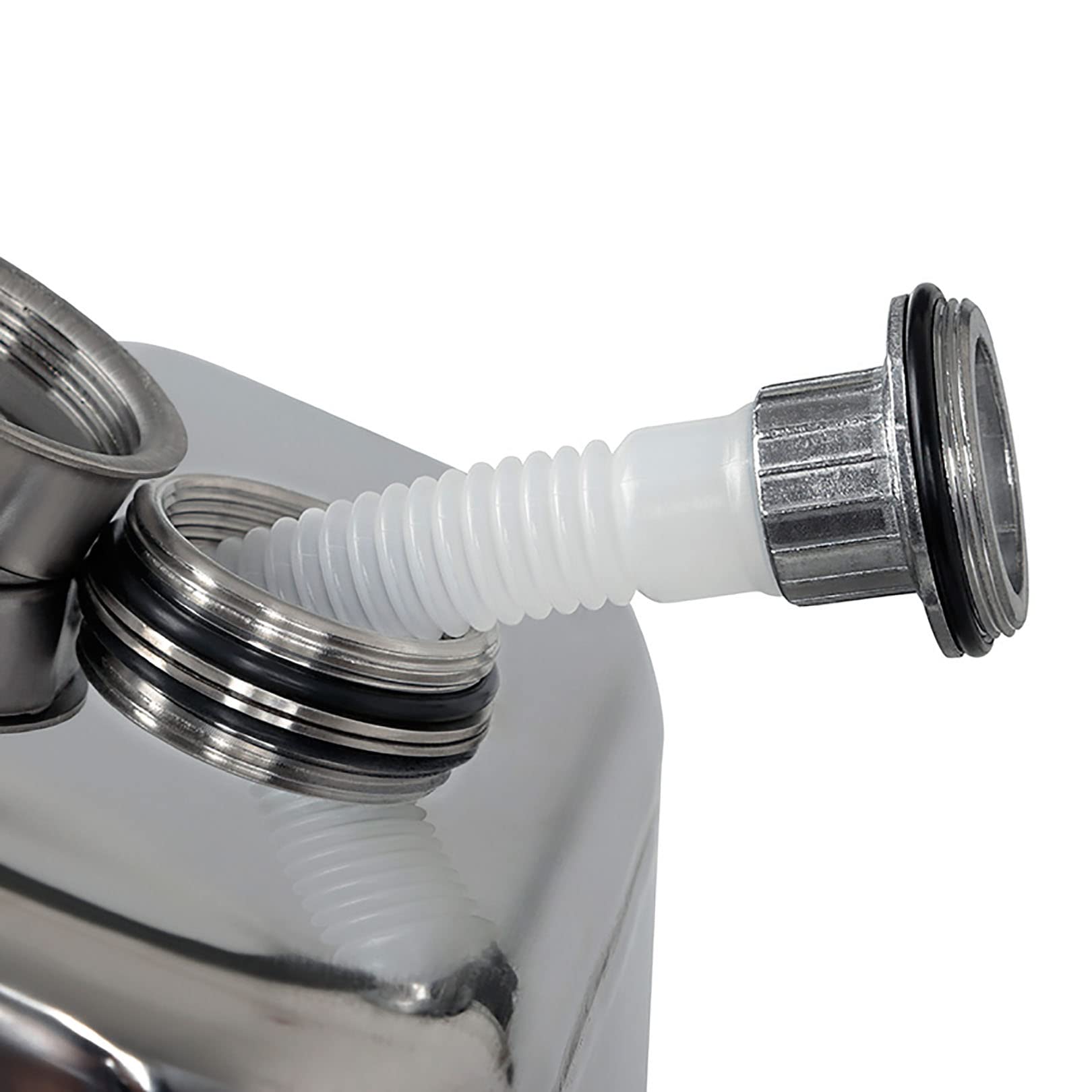 Este bidón de Gasolina de 5L/10L/15L/20L, bidón de Gasolina portátil de Acero Inoxidable 201, depósito de Combustible de Repuesto para automóviles y Motocicletas, bidones de Aceite portátile