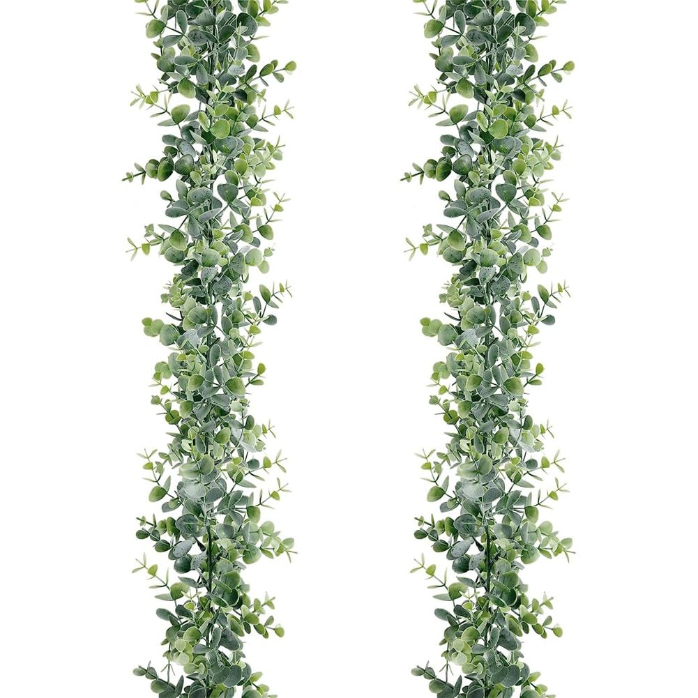 Künstliche Eukalyptus-Girlande, hängende Eukalyptus-Pflanzendekorationen, Hochzeitsbogen-Dekorationen