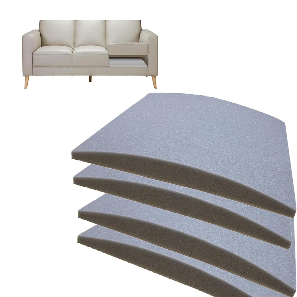 Genérico Tablas De Soporte para Sofá Resistentes para Asientos Hundidos, Cojín De Espuma De Tapicería De Alta Densidad,Cojín De Repuesto para Colchón De Sofá Cama Esquinero,Gris,4seats