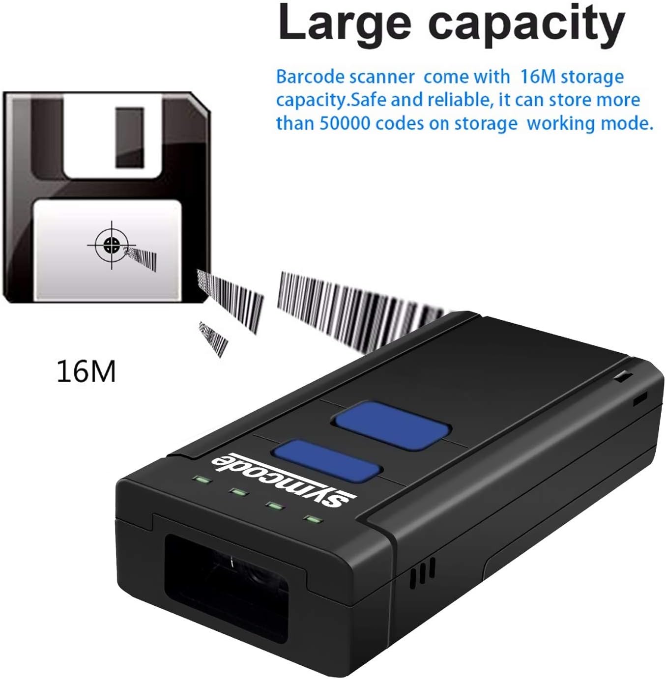 Prоduсt Dеаl Bluetooth Wireless Barcode Scanner,Symcode Mini 1D Portable Handheld CCD Barcode Scanner Reader for POS/Android/iOS/iMac/Ipad Bеѕt Rеvіеw Bluetooth Wireless Barcode Scanner,Symcode Mini 1D Portable Handheld CCD Barcode Scanner Reader for POS/Android/iOS/iMac/Ipad