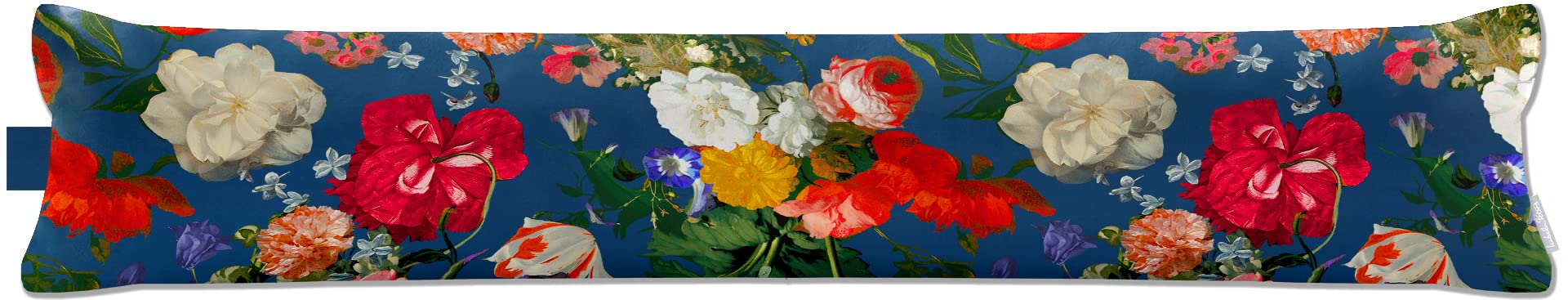 Izabela Peters Estate Blue Izabela Peters® Luxurious Eco-Friendly Draught Excluder - Garden Bouquet - Standard - Window Door Seal, Fabric Draft Excluder Cushion Stopper For Door Bottom
