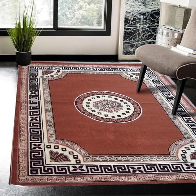 Image of Soft Modern Washable Beautiful Acrylic Rugs for Home Decor Living Room 8x11 feet (240 x 330 CM) Gold