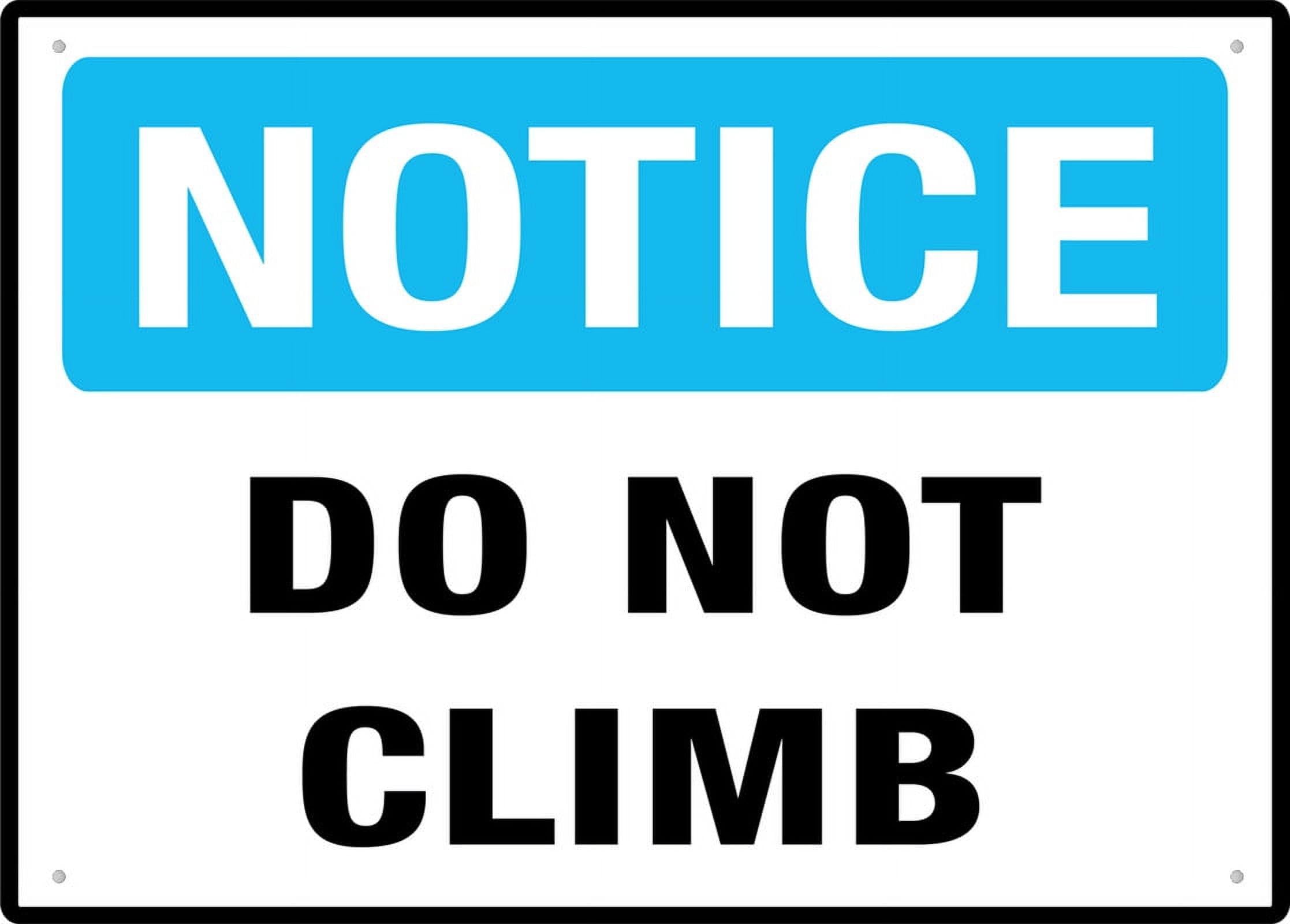 Peiyeety A06 Notice Doclimb 12X16 Inches Metal Sign, Rustproof Aluminum, Multicolor