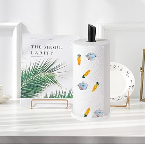 Miniatura 6 de Toallero de papel negro para encimera, soporte de toalla de papel de mármol utilizado para cocina y baño, soporte para toallas de papel hecho de