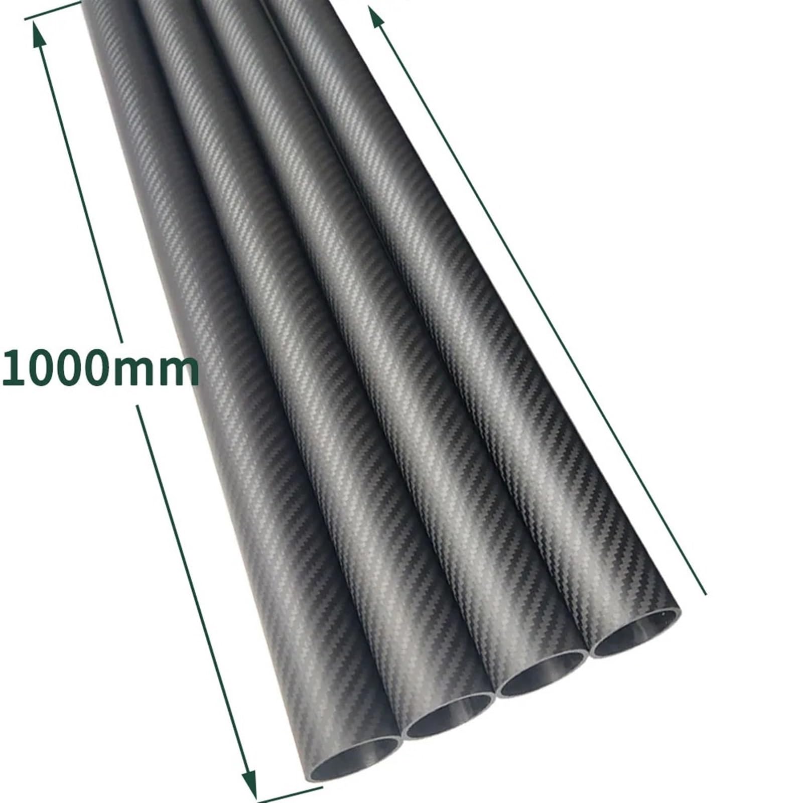 2pcs/1pcs 3K Carbon Fiber Tube High Composite Hardness Material 3K Surface for Plant Protection Aircraft Carbon Fiber Square Tube(2pcs 14x12x500mm)