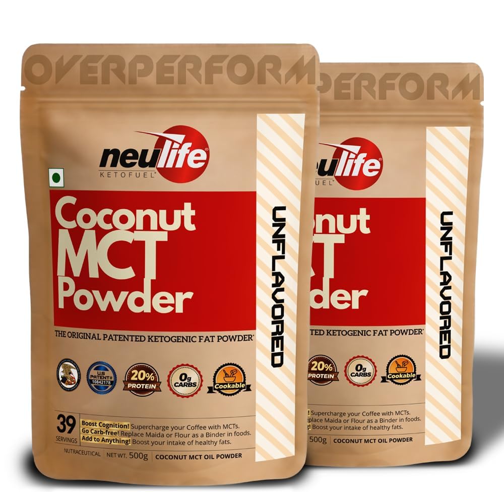 Neulife Ketofuel MCT Keto Oil Powder with Coconut Oil for Coffee & Shakes | U.S. Patented, Zero Carb, 500g Pack of 2 | Natural Unflavored MCT Oil Powder for a Keto Lifestyle and Enhanced Energy-image-45