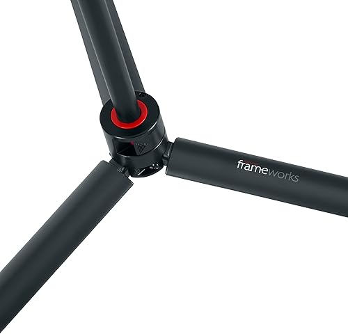 Miniatura 12 de Gator Frameworks ID Series - Soporte de micrófono con brazo de brazo ajustable de doble sección de 26 pulgadas, totalmente plegable en forma de