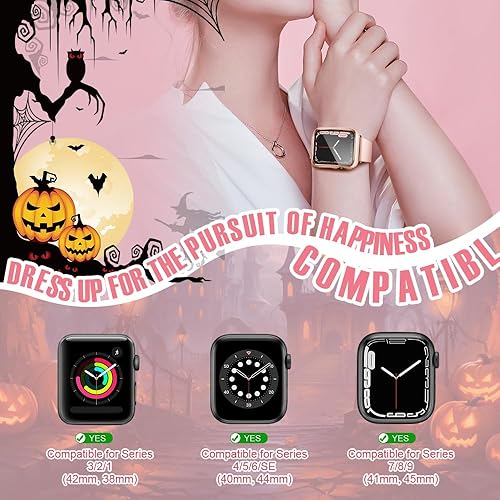 Miniatura 5 de top4cus Funda de 1.65 pulgadas compatible con Apple Watch, con protector de pantalla de vidrio templado integrado, funda de PC para iWatch Series